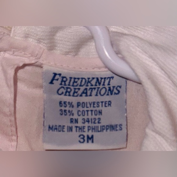 ❗️SOLD❗️ Friedknit Creations Baby Girl Size 3 Months Butterfly Bubble - Picture 3 of 3